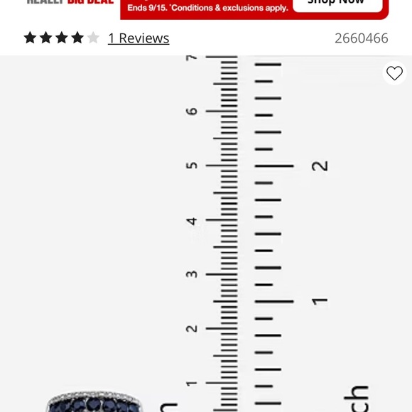 2MM Diamond Accent Genuine Blue Sapphire
Platinum Over Silver Band - Picture 8 of 8